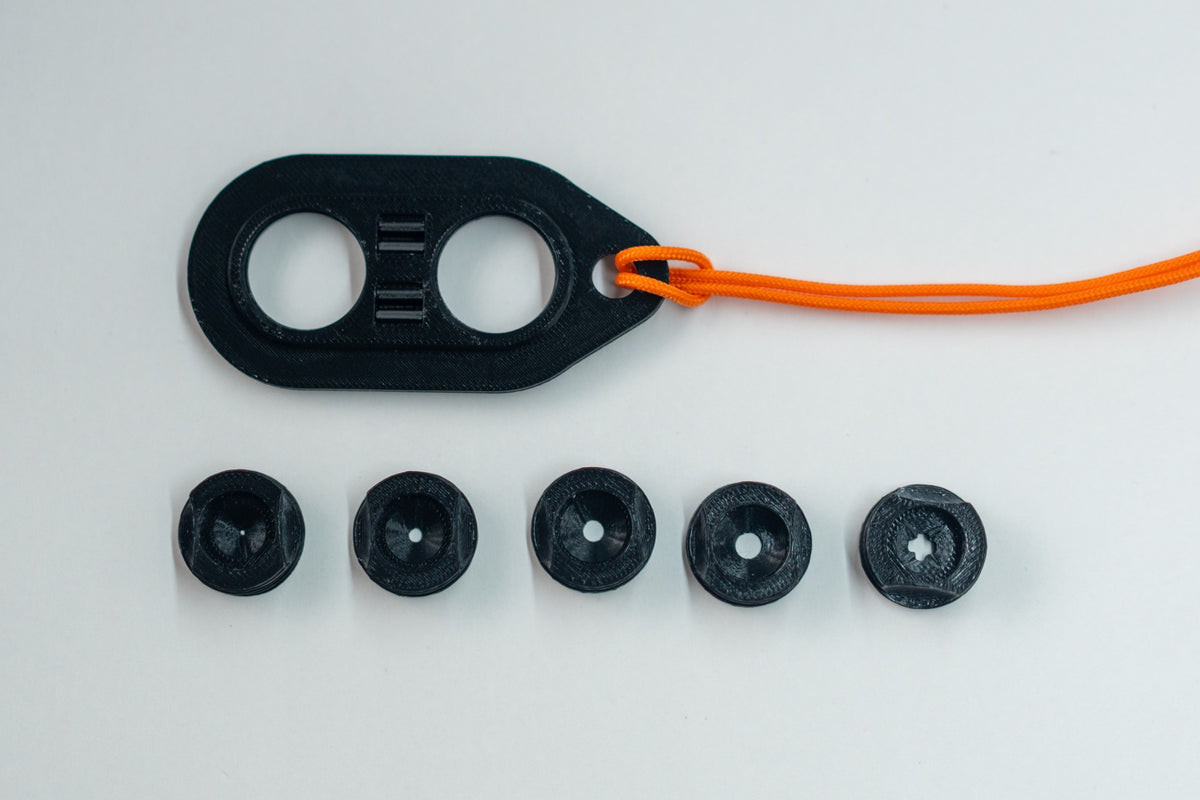 Adapted Optics replacement aperture set with holder and five apertures